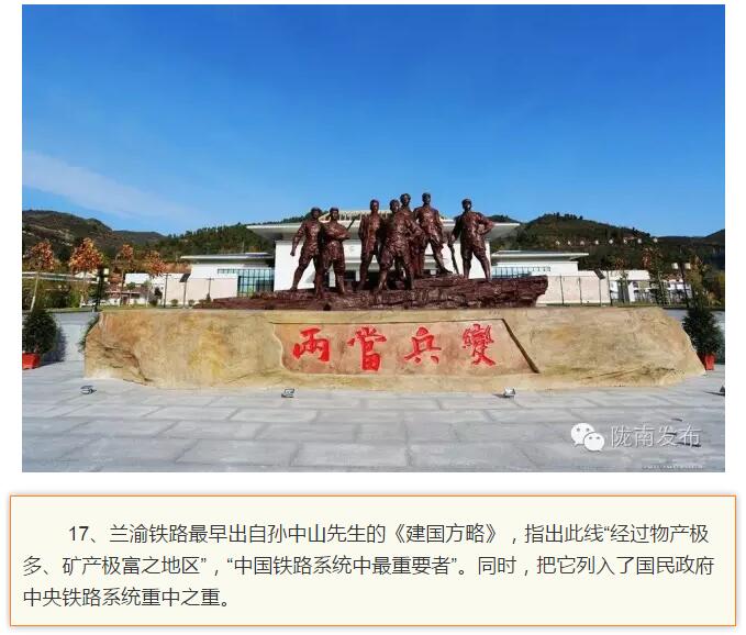 蘭渝鐵路最早由孫中山先生提出？在隴南，你不知道的事兒還有……