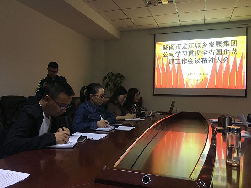 市龍江城鄉(xiāng)發(fā)展集團公司召開全省 國有企業(yè)黨的建設(shè)工作會議精神學習會議