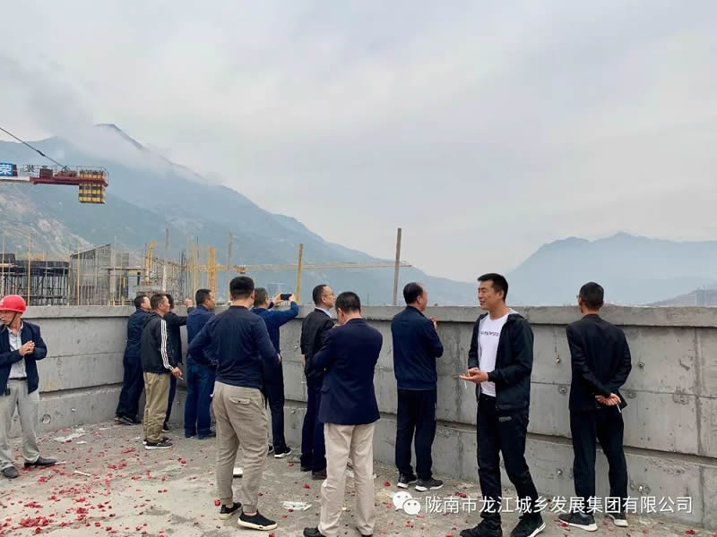 匠心傾注、喜封金頂——龍江?雙子座商住小區(qū)主體順利封頂